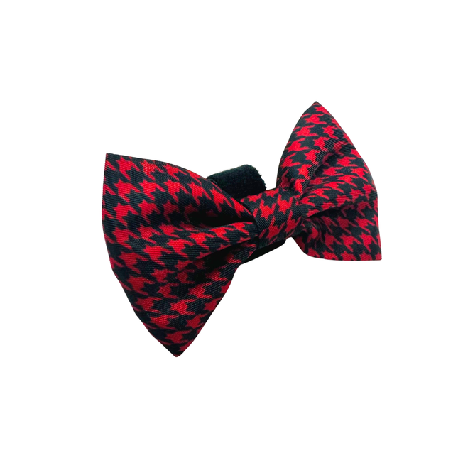 Red Houndstooth Bow Tie