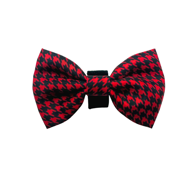 Red Houndstooth Bow Tie