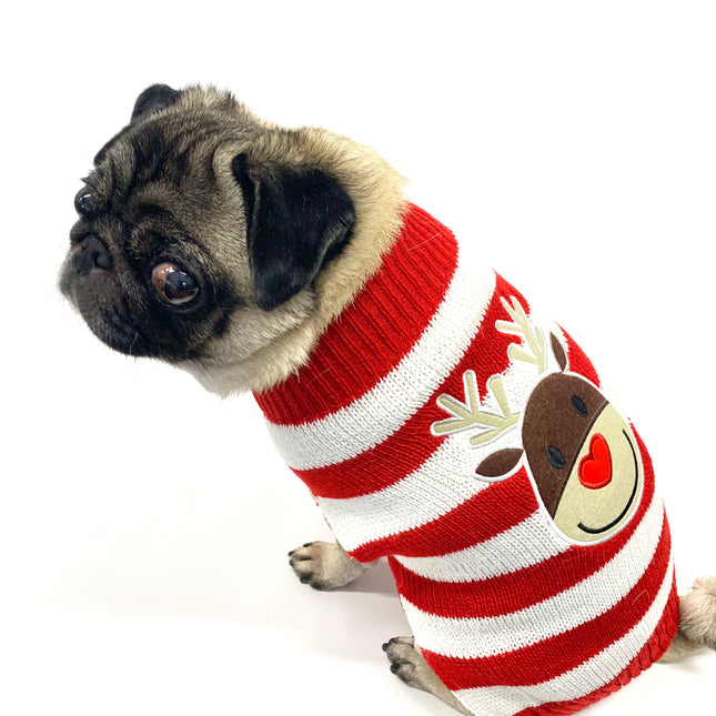 Reindeer Red and White Jumper