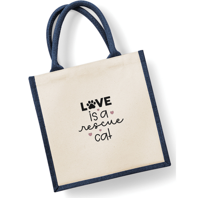 Love is a Rescue Cat or Dog Jute Bag