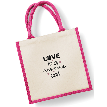 Love is a Rescue Cat or Dog Jute Bag
