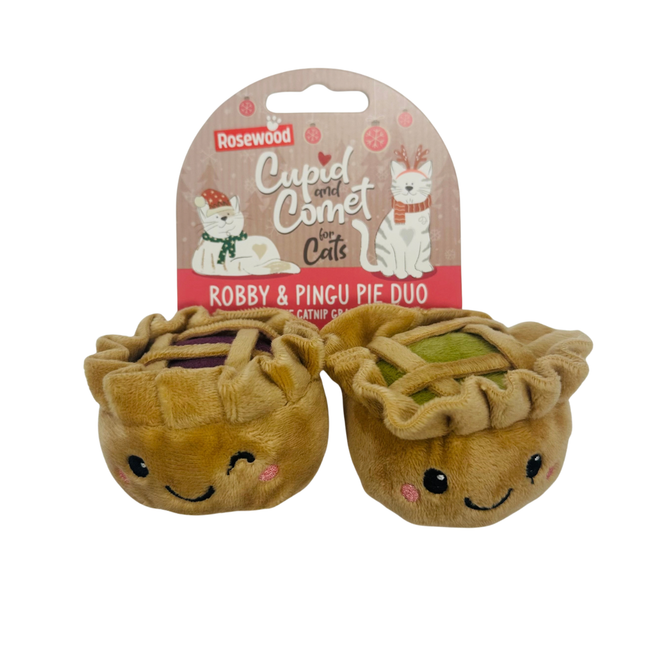 Rosewood Cat And Kitten Christmas Robby & Pingu Pie Duo Toy Set