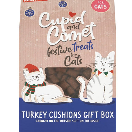 Rosewood Cupid & Comet Festive Treats for Cats Turkey Cushions Gift Box