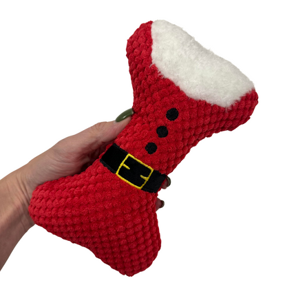 Santa Knit Bone Toy