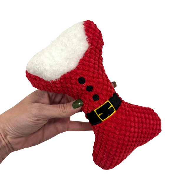 Santa Knit Bone Toy