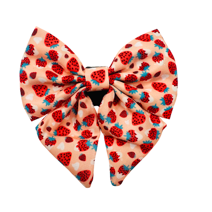 Strawberries & Cream Sailor Bow Tie