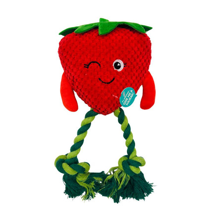 Fruity Plush Rope Toy - Pear, Pineapple or Strawberry