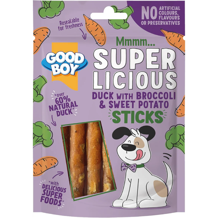 Good Boy Superlicious Sticks Duck With Broccoli And Sweet Potato