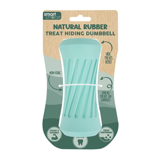 Natural Rubber Treat Hiding Dispenser Dumbbell