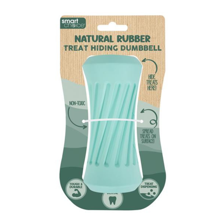 Natural Rubber Treat Hiding Dispenser Dumbbell