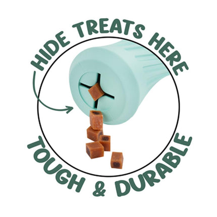 Natural Rubber Treat Hiding Dispenser Dumbbell
