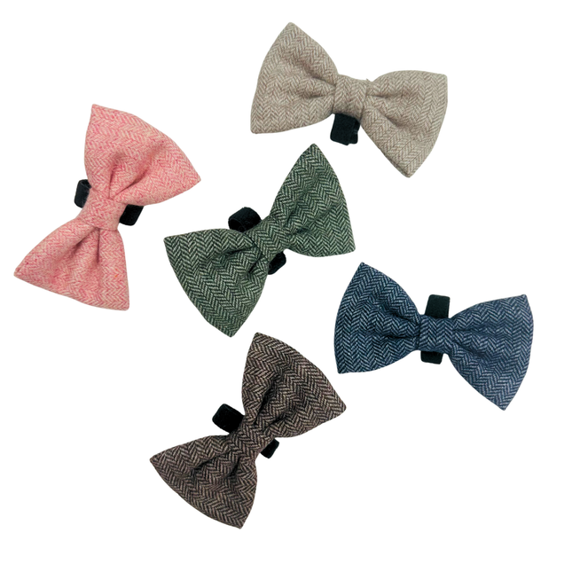 Tweed Bow Tie in Cocoa Brown