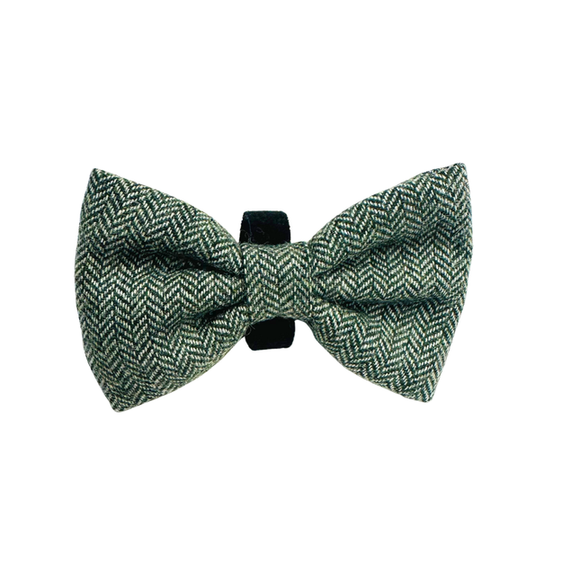 Tweed Bow Tie in Sage Green
