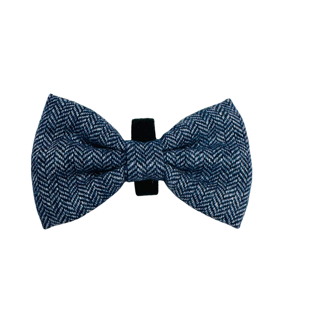Tweed Bow Tie in Country Blue