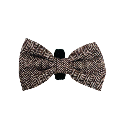 Tweed Bow Tie in Cocoa Brown