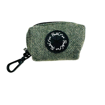 Tweed Poo Bag Dispenser in Sage Green