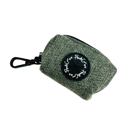 Tweed Poo Bag Dispenser in Sage Green