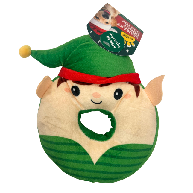 Christmas Doughnut Character Dog Toy