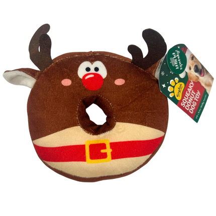 Christmas Doughnut Character Dog Toy