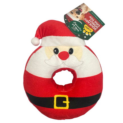 Christmas Doughnut Character Dog Toy