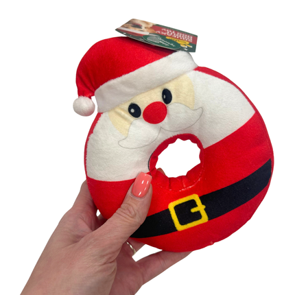 Christmas Doughnut Character Dog Toy
