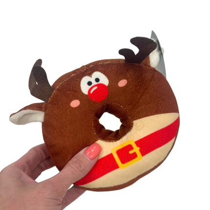 Christmas Doughnut Character Dog Toy