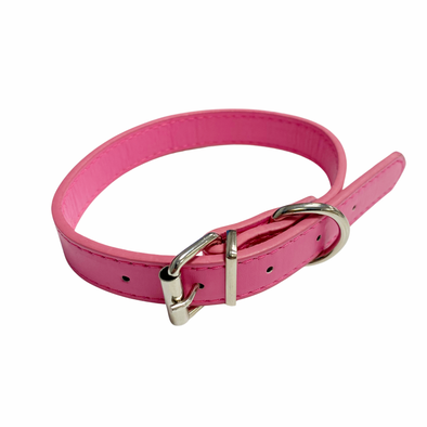 Adjustable PU Collar - Dark Pink
