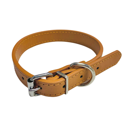 Adjustable PU Collar - Tan
