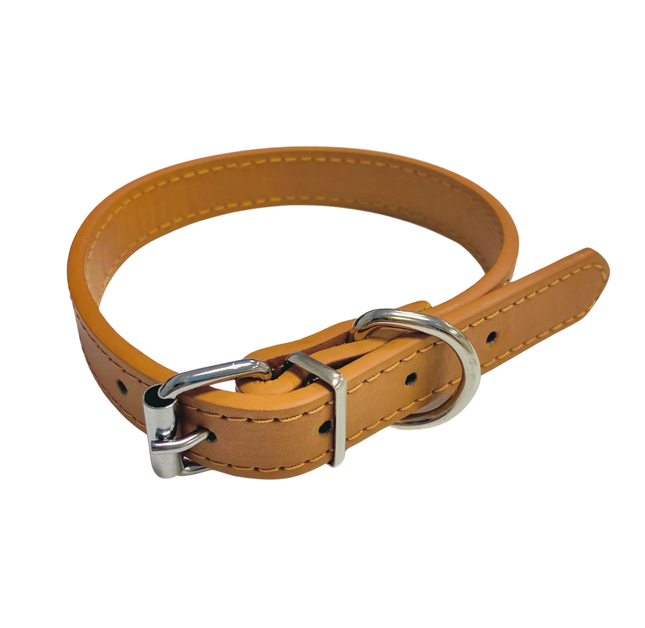 Adjustable PU Collar - Tan