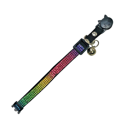 Cat Collar - Neon Rainbow Glitter