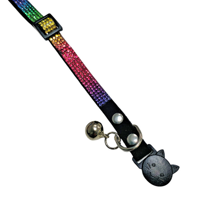 Cat Collar - Neon Rainbow Glitter