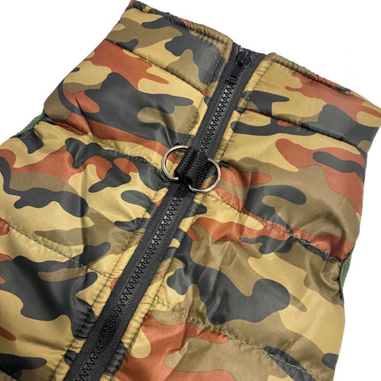 Waterproof Winter Coat in Dark Camouflage