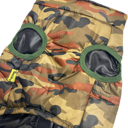 Waterproof Winter Coat in Dark Camouflage