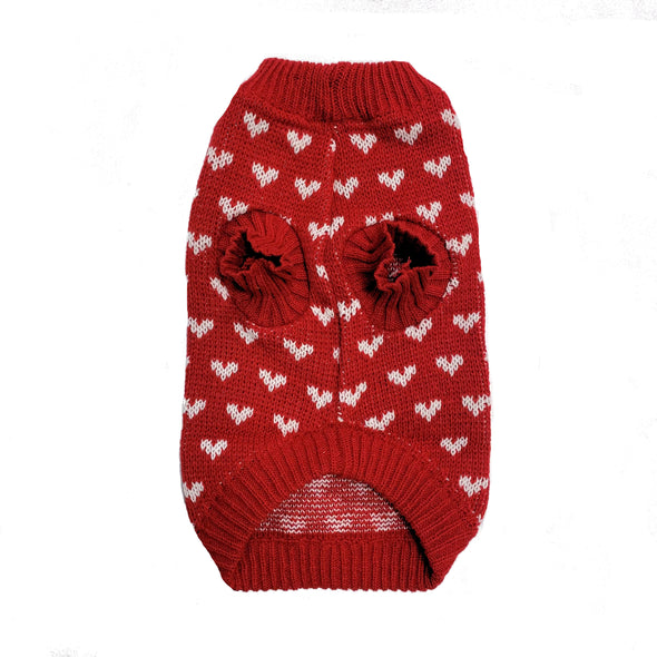 Red Heart Knitted Jumper