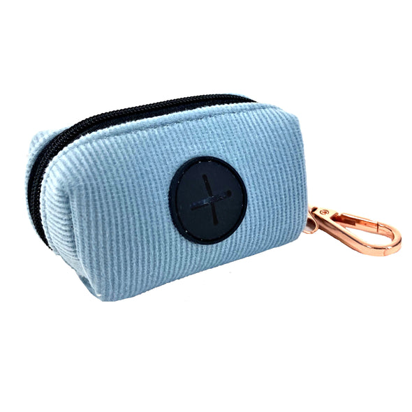 Luxury Corduroy Poo Bag Dispenser in Blue