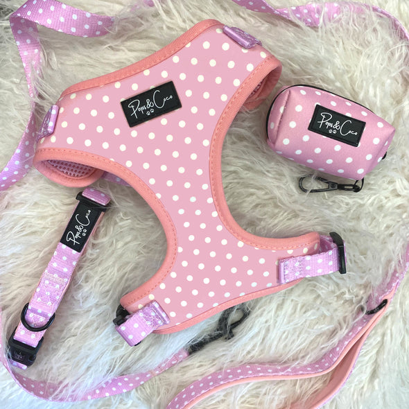 Polka Pink Fully Adjustable Harness