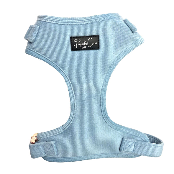 Luxury Corduroy Fully Adjustable Harness in Blue