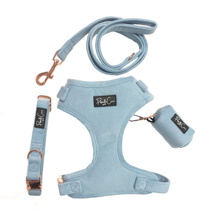 Luxury Corduroy Fully Adjustable Harness in Blue