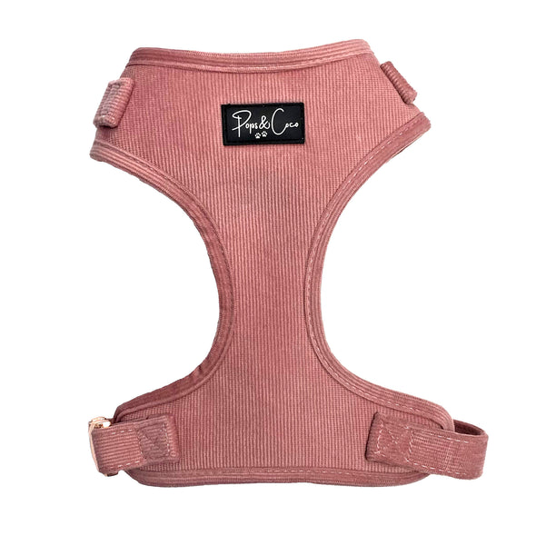 Luxury Corduroy Fully Adjustable Harness in Pink
