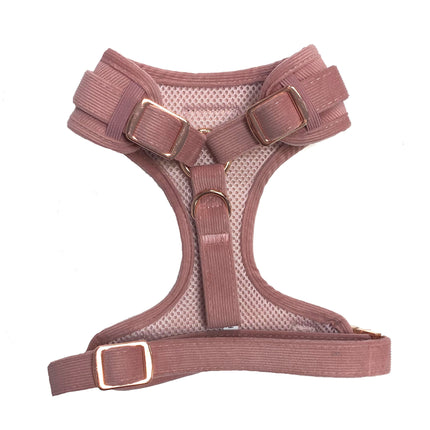 Luxury Corduroy Fully Adjustable Harness in Pink