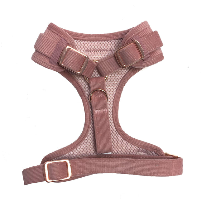 Luxury Corduroy Fully Adjustable Harness in Pink