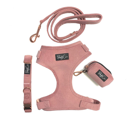 Luxury Corduroy Fully Adjustable Harness in Pink