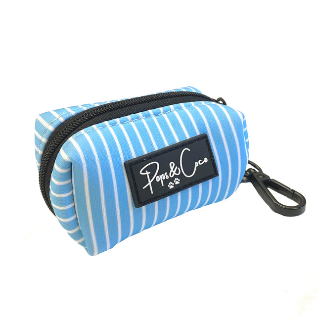 Pinstripe Blue Poo Bag Dispenser