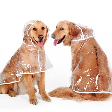 Pet Raincoat in Blue Red White or Yellow