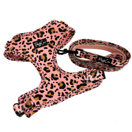 Chic Coral Leopard Fully Adjustable Harness