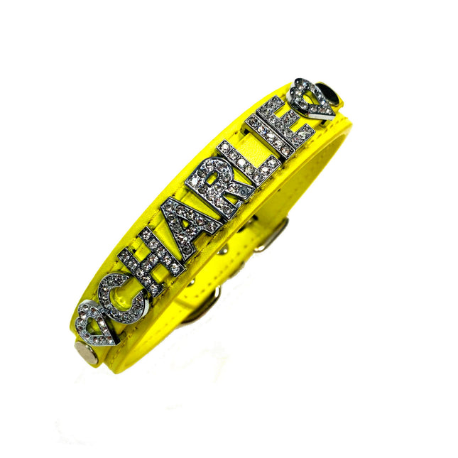 Personalised PU Collar Yellow