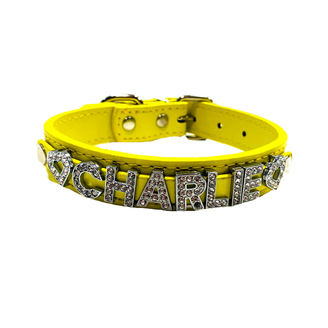 Personalised PU Collar Yellow