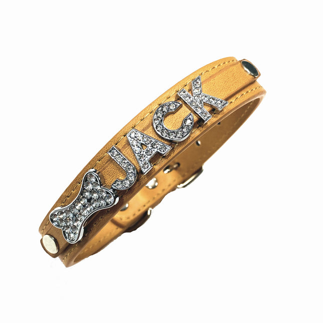 Personalised PU Collar Tan