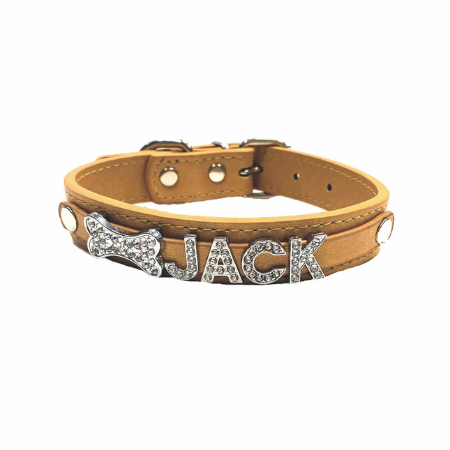 Personalised PU Collar Tan