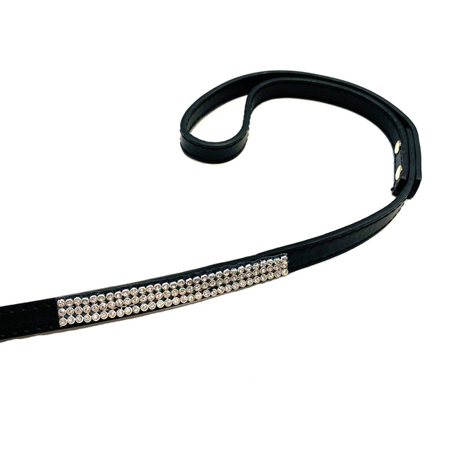 PU Dog Walking Lead - Diamante Black